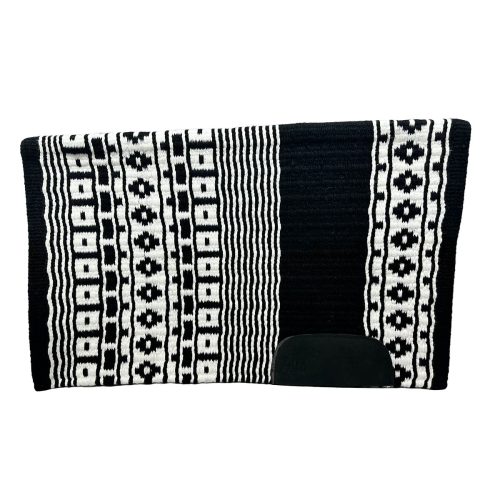 Saddle Pad in black and white with KM Pattern 2
