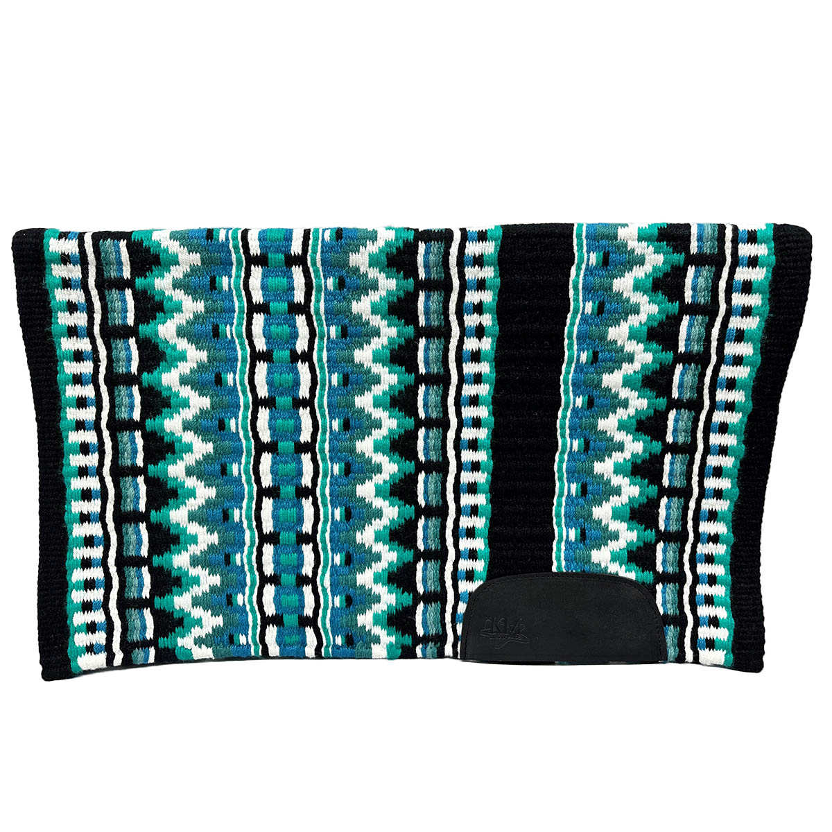 Saddle Blanket with turquoise and greens