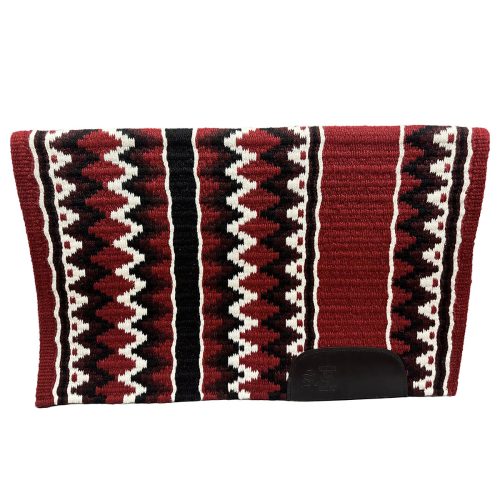 Red earth, Burgundy, Black and White saddle pad