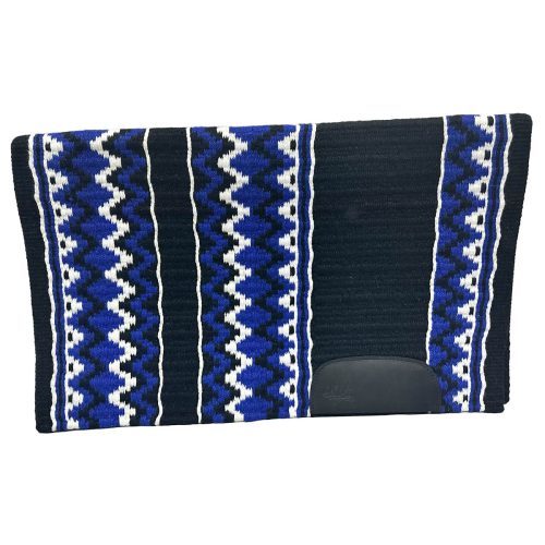 Royal Blue, Black, and White Western Saddle Blanket