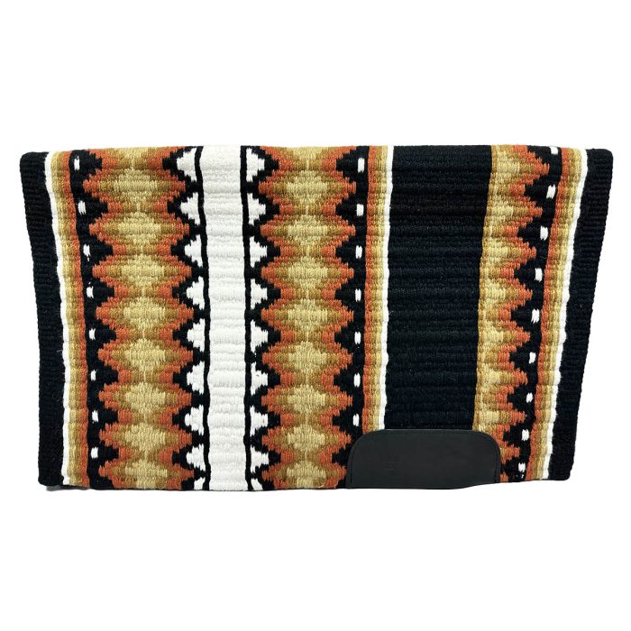 Saddle Blanket with Two Tans, Cooper, Black and white coloring