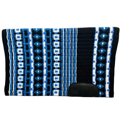Saddle Blanket with two different blues and black