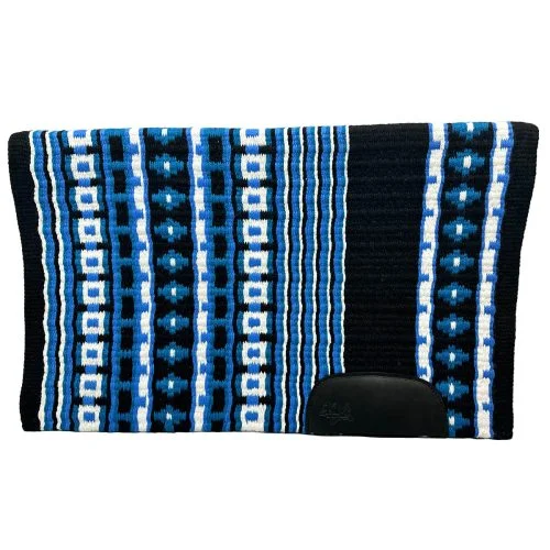 Saddle Blanket with two different blues and black