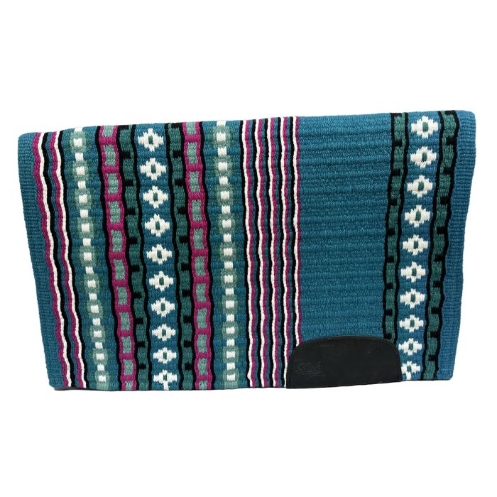 Showing in Show Turquoise Saddle Pad on white background